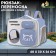 A backpack for carrying cats and dogs, transparent, 40 x 30 x 26 cm, gray-violet