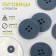 A set of buttons, 4 punctures, d = 23 mm, 5 pcs, the color is matte