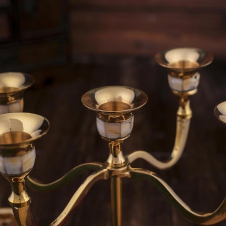 Brass Brass for 5 candles "Palace Secrets" 20 cm.-3
