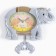 Children's wall clock "Elephant", discrete move, pendulum, 24.5 x 36 x 5.5 cm