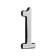 Door digit "1" tundra, plastic, chromium color, 1 pc.