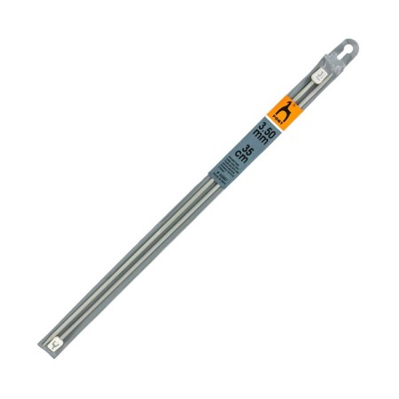 Knitting needles straight, aluminum, 3.50 mm/35cm, 2 pcs