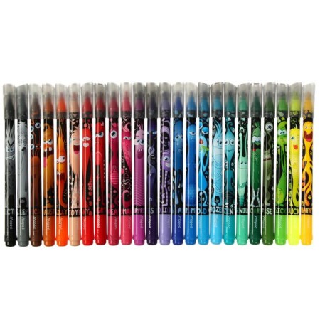 Fleeters 24 colors Maped Color’Peps Monster, washed off, with a blocked writing node, in a cardboard case-1