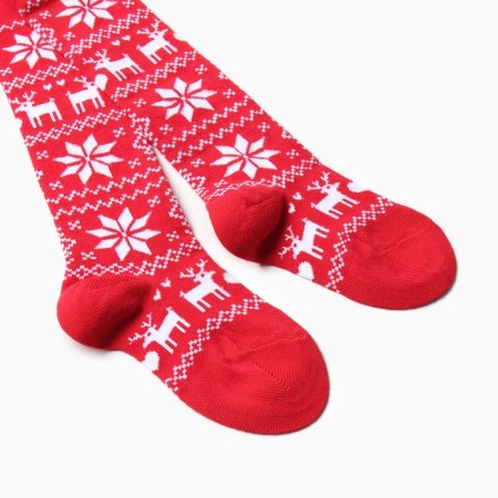 Pantyhose children, red color, height 122-128 cm-1