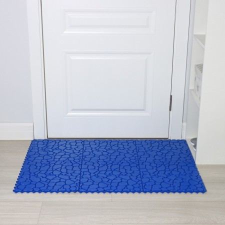 Aqua Stone floor modular coating, 34 × 34 cm, 6 pcs in packaging, blue color-2