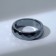 Ring "Night" for hematite, faceted, black color, size 18