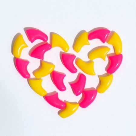 Puppy claws "Duet Antitsarapas" (20 pcs), size XS, yellow-pink-4