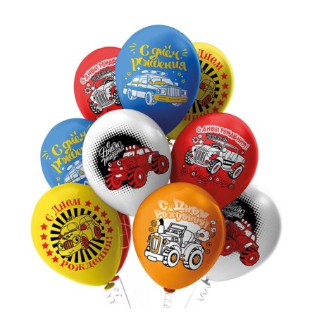 Latex ball 12 "" From DR! Machine! ", Pastel, 1-sided, set 25 pcs., Mix