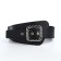 Women's belt, width 11.5 cm, metal buckle, black color