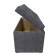 Puff with a lid and weighting, 800 × 400 × 420 mm, Dakota velor, Grey color