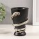 Polystone candlestick for 1 candle "Snake and Cup" silver 11.5x10x14.3 cm