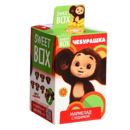 Toy Cheburashka, with marmalade in a box, 10g