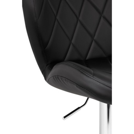 Barrier stool Porch metal/eco -leather, chrome/black 47x53x89 cm-5