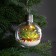 Christmas ball "spruce branch", batteries, 1 LED, glow warm white