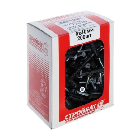Dowel-gvo 6x40 mushroom, black color 200 pcs-1