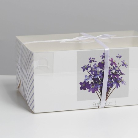 Capcake box, confectionery packaging, 6 cells "for you", 23 x 16 x 10 cm-1
