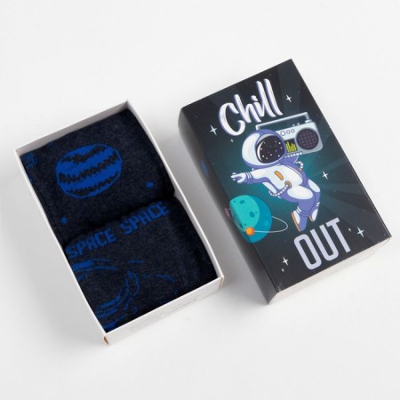 A set of men's socks "Chill Out" 2 pairs, size 41-44 (27-29 cm)