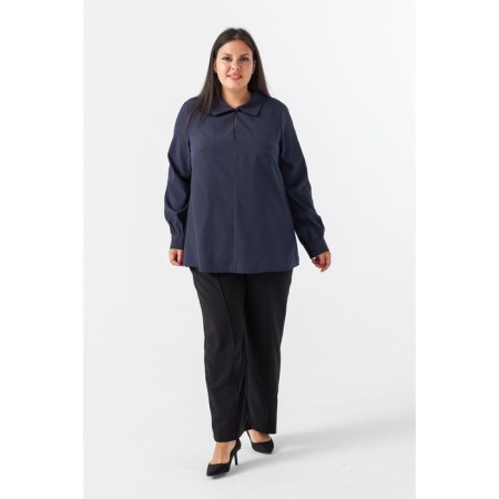 Female blouse, size 64, blue color-1
