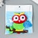 Decor for the creativity of the felt "Owl on the branch" set 2 pcs 11x9 cm