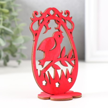 Easter decor "chick" 6.5x4.7x10.3 cm (set 2 parts) red-1