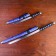 Suv. Product Katana 2V1 on a stand, scabbard fabric, dragons gold on blue 47/70cm
