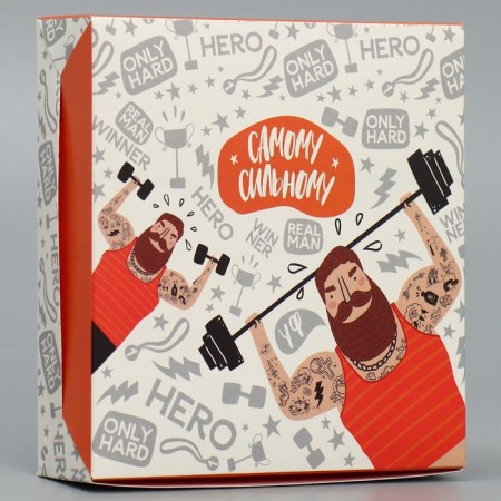 Confectionery packaging, the box “The strongest”, 14 x 14 x 3.5 cm-1