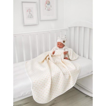 Plaid-condensed, size 100x140 cm, knitwear, heart print-1