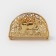 Decorative napkin "Birds", 15 × 4 × 8.5 cm, gold color