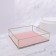 Organizer for storage "Pink RipPles", glass, 1 section, 24 × 24 × 6.5 cm, transparent/copper/pink color