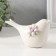 Souvenir ceramic "White bird with lilac flower" 12.4x5x6.7 cm