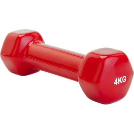 Rubberized dumbbell bradex SF 0165, red, 4 kg-2