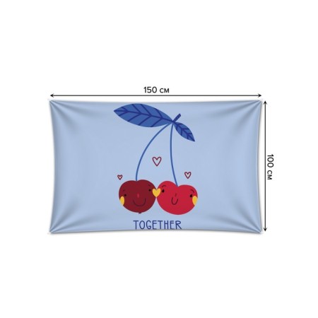 Decorative panel with photo printing "Wishinki together", horizontal, size 100x150 cm-1