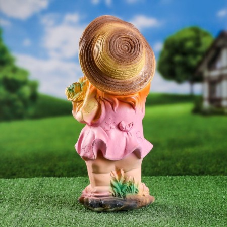 Garden figure "Dwarf with a basket" Small 16x15x39cm-1