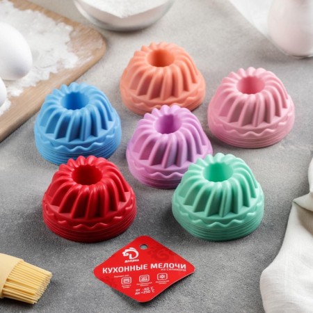 A set of baking shapes “fingers lick”, silicone, 6 pcs, 7 × 3 cm, color mix-8