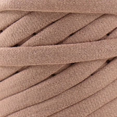 Knitted yarn set No. 11, 3x30 m, width 7-9 mm, 100 g (mango, dark hacks, dark beige)-3