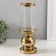 Ceramics candlestick, glass for 1 candle "Noir" d = 8 cm gold 10x10x27 cm
