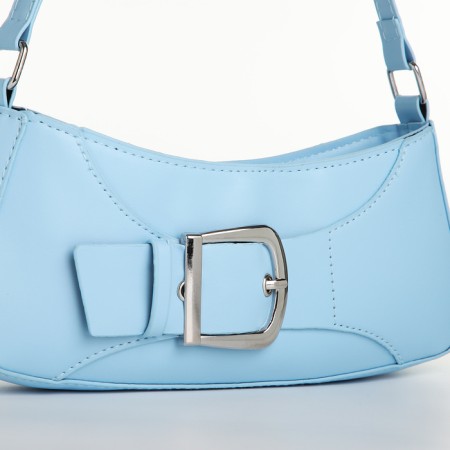 Bag Women's Baget with a zipper, blue color-3