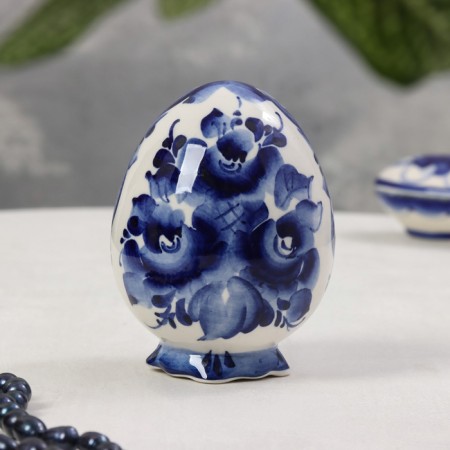 Souvenir "Egg on the legs", gzhel, 10x7 cm-2