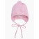 A cap on ties with a pompom Children's Amarobaby Pure Love Cutie, with a lining, size 46-48 cm, pink color