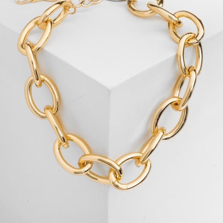 Necklace "chain" reaction, oval links, color gold, 30 cm
