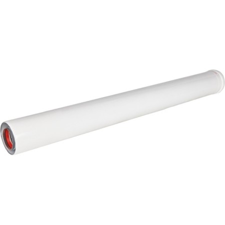 Элемент дымохода ROMMER RCA-6010-001000, удлинитель, d=60/100 мм, коакс раструбн, L=1000 мм-1