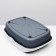 Universal toilet with board, 62 x 44 x 24 cm gray gray