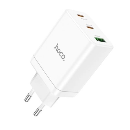Network charger Hoco N33, 2 Type-C, 1 USB, 35 W, PD + Qc, white-4