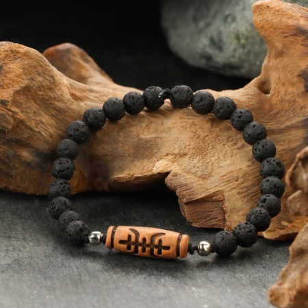 Bracelet from Lava with Busina Ji Longevity No. 3