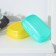 Road soap dish with a lid, 10 × 7 × 4.5cm, color mix