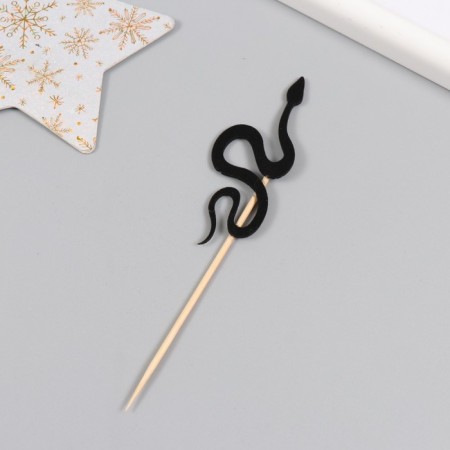 Decor for creativity "Black Snake" 12.5 cm (set 6 pcs)-3