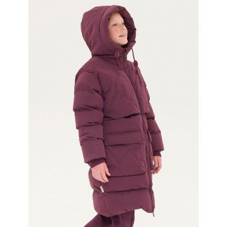 Coat for girls, height 122 cm, purple color-3
