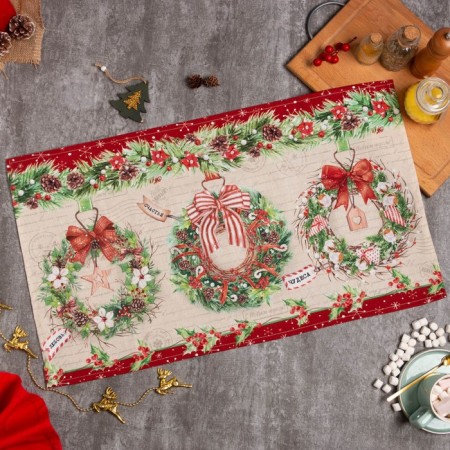 New Year. Ethel towel New Year's mood 40x70cm, 100% HL, sarzha 190g/m2