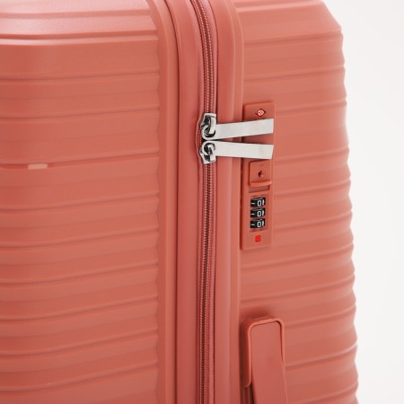 Big suitcase 28 ", lightning department, code lock, 4 wheels, pink color-3