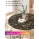 The tablecloth “Leaves on a dark background”, round, oxford, elastic band, size 140x140 cm, diameter 105-120 cm